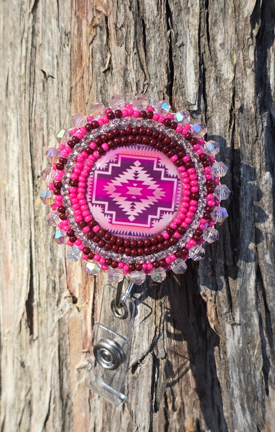 Pink Sacred Eye-Badge Reel