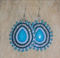 Blue Tear Drop Earrings